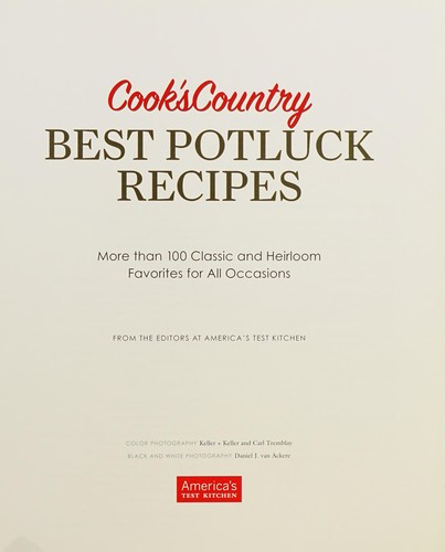 Cook's Country Best Potluck Recipes