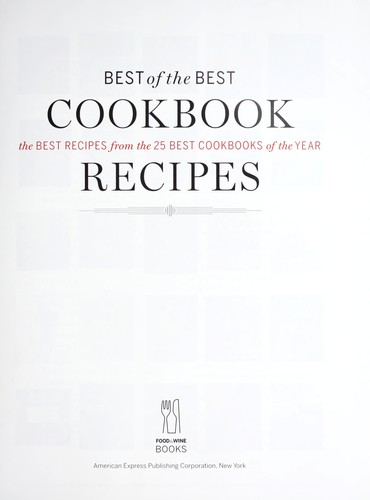 Food & Wine Best of the Best Cookbook Recipes