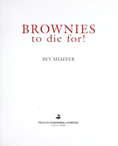Cover for Brownies to Die For! (Cookbooks to Die For)