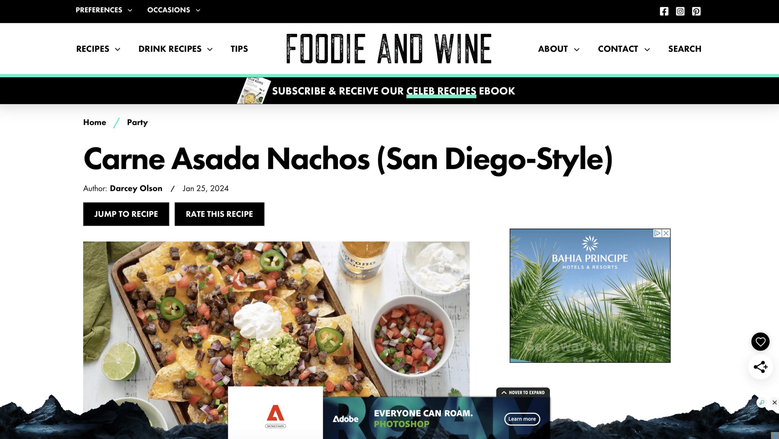 Cover for Foodie and Wine