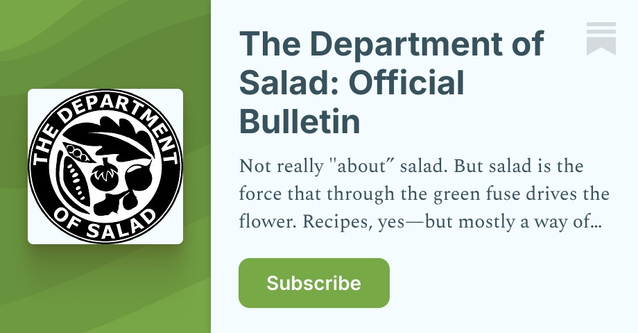 Cover for Emily Nunn Department of Salad